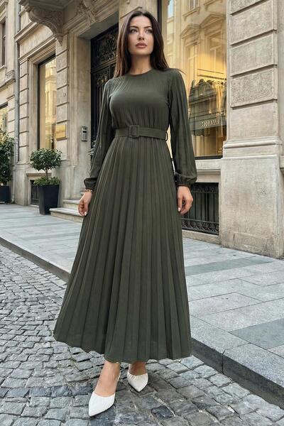 SENSTIL فستان بيليسيلي إيروبين كاكي SS2339