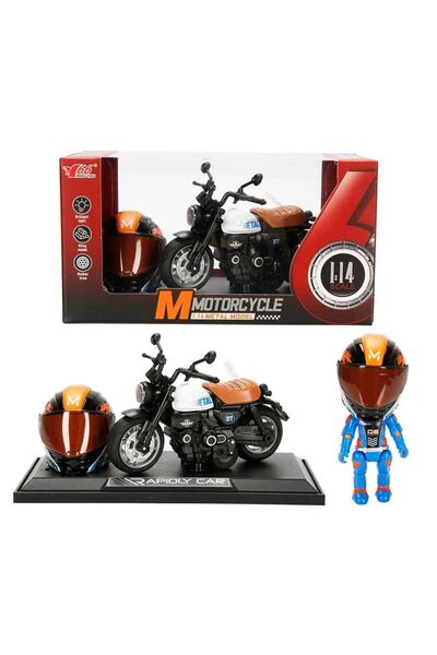 Russet 5835 SUN-MYG-MOTOSIKLET 1 14 هوندا مونكي مجسم مع خوذة PB 3R صوت وضوء