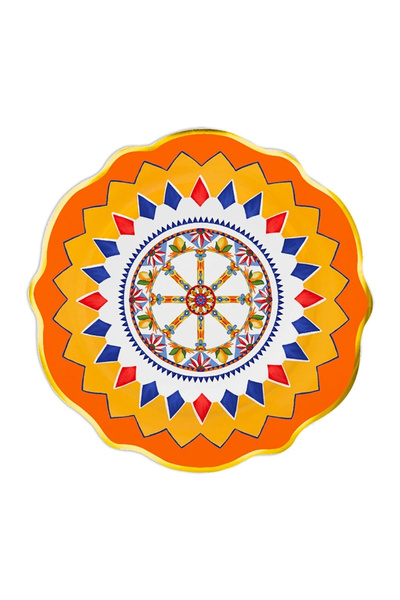 Baci Milano Dolce Vita 6'lı Wheel Pasta Tabağı 21 cm Porselen