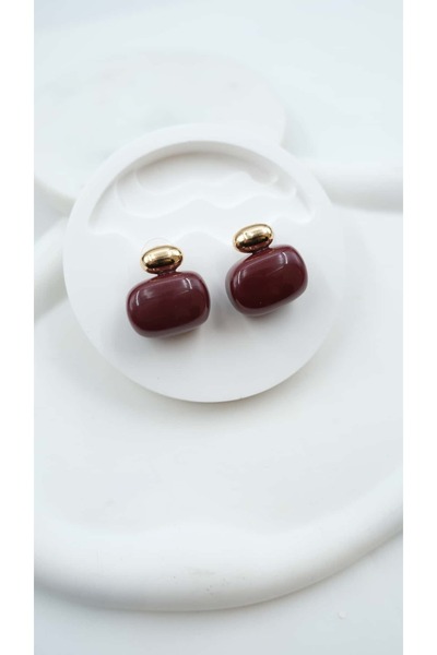 Jerie Gold Akrilik Topçuk Küpe