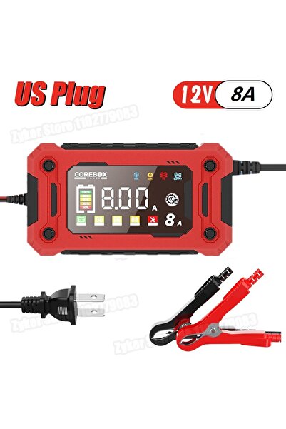 choice2 شاحن بطاريات ذكي 8 أمبير، قابس أمريكي، 12 فولت، 15 أمبير، للسيارات وا...