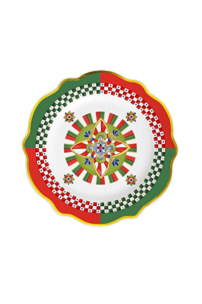 Baci Milano Dolce Vita 6'lı Geometries Servis Tabağı 27 cm Porselen