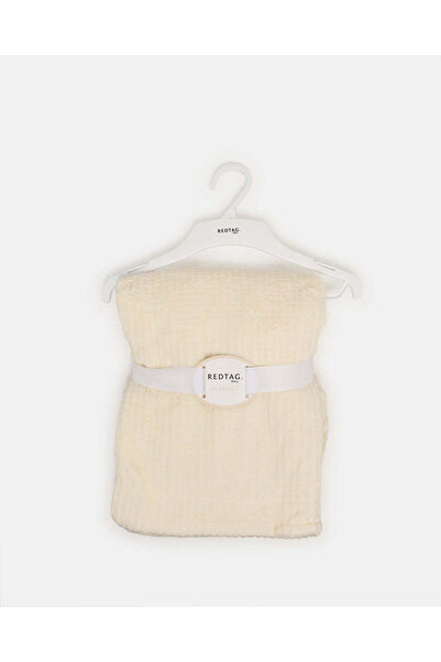 REDTAG بطانية بيضاء للأطفال من طبقتين بنمط الوافل والشيربا