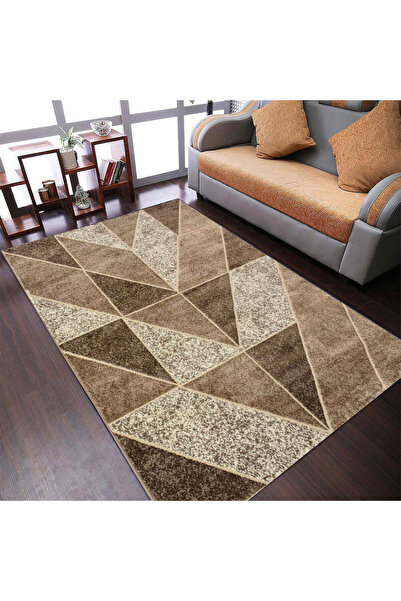Dualhome Rug April Space Brown, 80x300 cm, Geometric - 80x300 cm, rectangle, ...