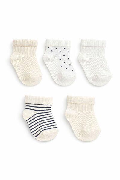 SOLDE SOCKS 5’li Çocuk/Bebek Pamuklu Günlük Çorap – Düz & Desenli Karışık, Yu...