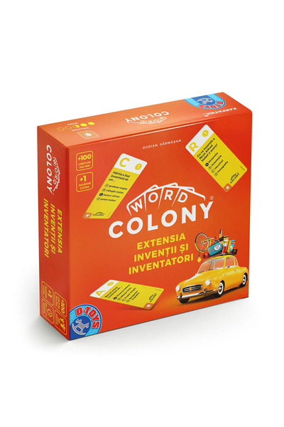 D-Toys Extensia Invenții & Inventatori Word Colony®, 100 cărți de joc, +1 juc...