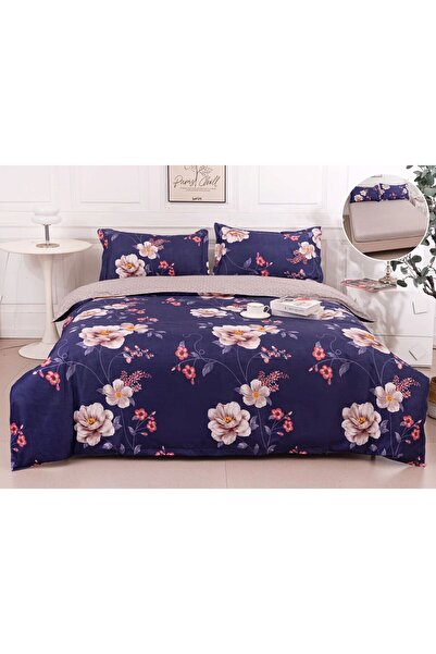 trendyhome Double Bed Linen Satin Cotton with Elastic, 4 Pieces, 180×200