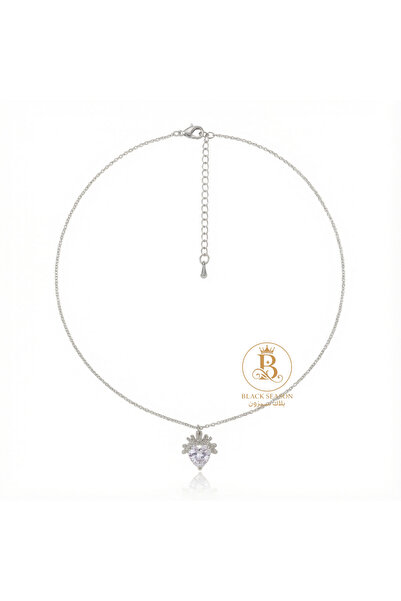 Black Season Long zircon necklace |