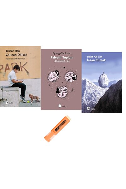 Metis Yayınları Çalınan Dikkat + Palyatif Toplum + İnsan Olmak / Kalem Hdy Set