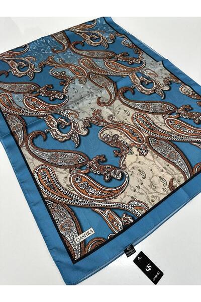 locella Qashka Satin Silk Shawl Etro Pattern Lbt0114