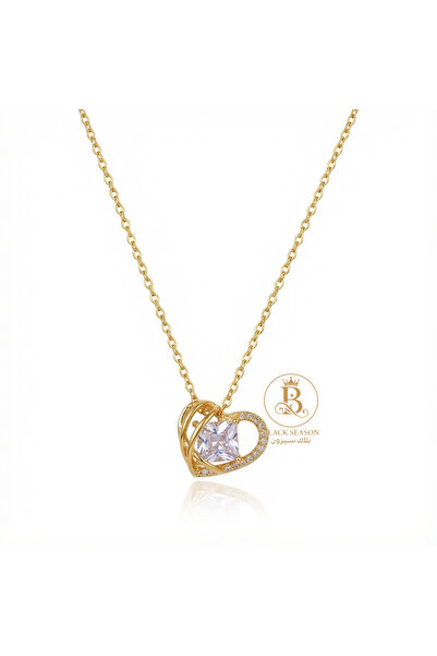 Black Season Long zircon necklace |