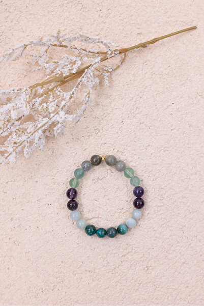 WisstoriaCollections Aquarius Natural Stone Chakra Bracelet |   Special Design