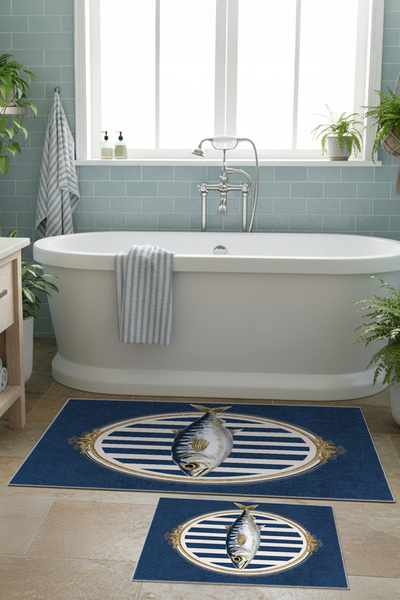 Homefesto Нековзний піддон Сучасний набір килимків для ванної кімнати | Тонки...