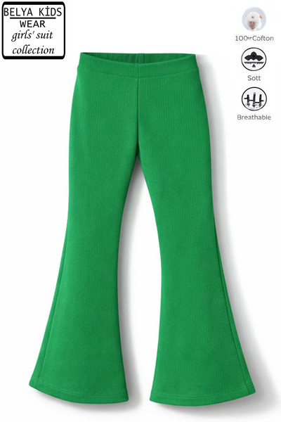 Belya Kids Wear Cotton Corduroy Full Fit Girls' Spanish Leggings