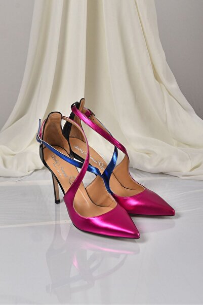 Lady's Secret Women's genuine leather shoes with stiletto heels and straps