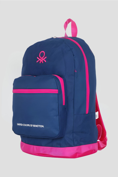 United Colors of Benetton Purple Large Volume Water Resistant School Backpack...