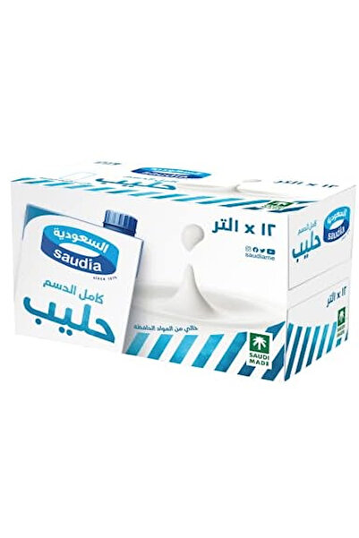 Saudia حليب كامل الدسم معالج 1 لتر