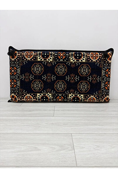 BAKIRÖZÜ HOME Şark Köşesi Takımı Sırt Dayama Yastığı Lacivert Buhara Modeli (...