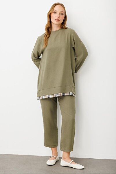 Micca Ferra Garni İpekçe Kumaş Hafif ve Konforlu Pantalon Tunik Kombin Takım-...