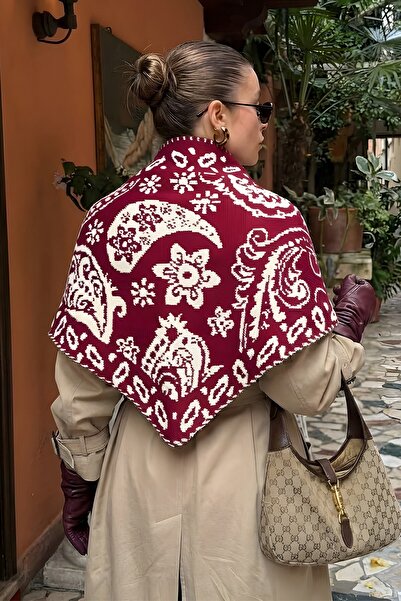 BAHELS Women's Triangle Vintage Ethnic Pattern Reversible Shawl Scarf