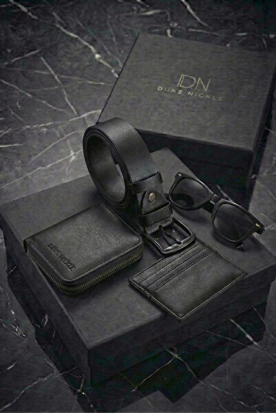 Duke Nickle Men's Black Belt Wallet Card Holder Sunglasses Boxed Stylish Gift...