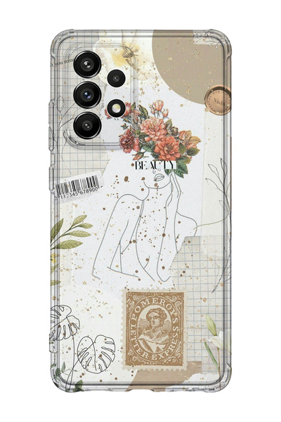 lelia حافظة هاتف شفافة مطبوعة متوافقة مع هاتف سامسونج جالاكسي A52 |   مجموعة ...