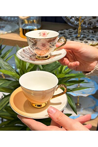 Onedekor طقم فناجين قهوة من البورسلين سولينا لـ 6 أشخاص