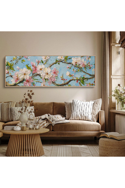 woodhomeworks Tek Parça Gerçek Ahşap Yatay Panorama Çerçeveli Tablo sanat