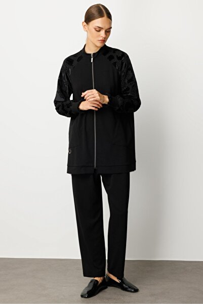 Micca Uniq Danteli Kol Detaylı Krep Dokulu Pantolon Kombinli Zamansız ve Özel...