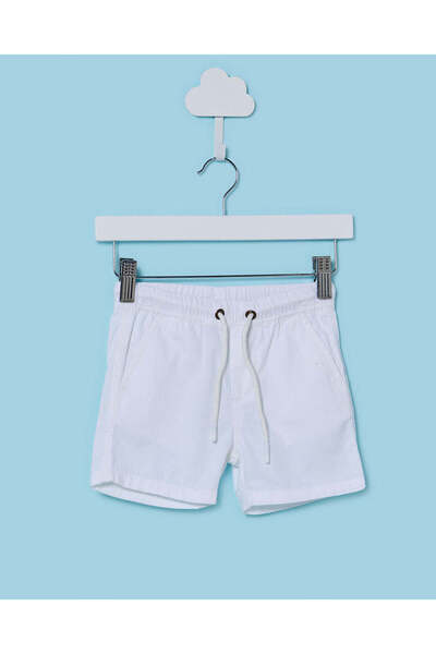 REDTAG شورتات بيضاء من قماش البوبلين للأطفال الرضع