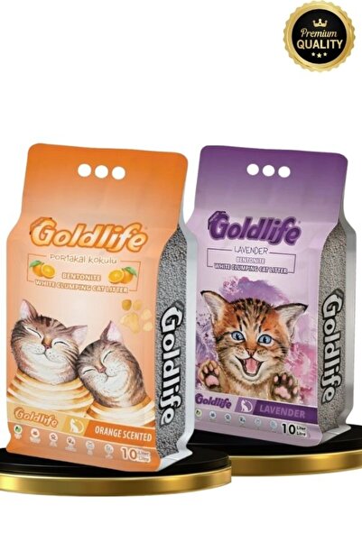 Goldlife Gold Premium 2*10 Litre Kedi Kumu (Portakal 10 litre + Lavanta Kokul...