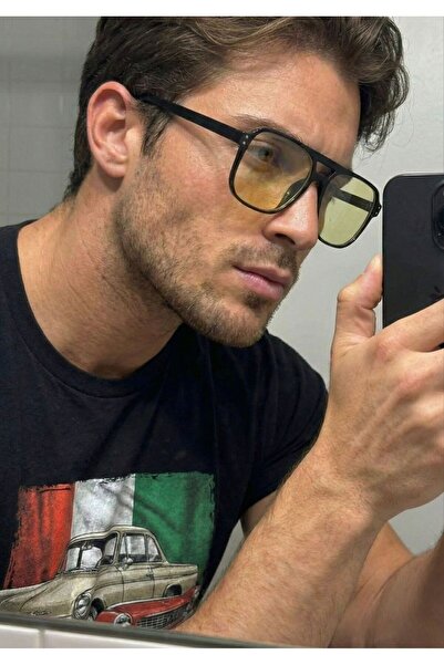 Goldmine Men's Prive Sunglasses Uv400 Black Yellow