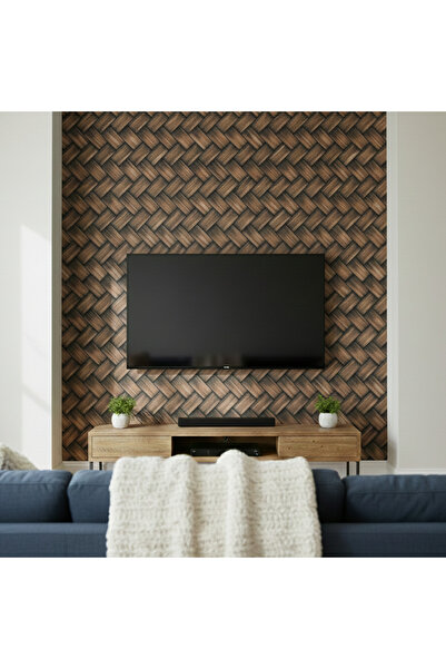 TİNK Self-Adhesive Felt Wallpaper Herringbone Pattern 48X280 cm (1 Piece / 1.34 m²)