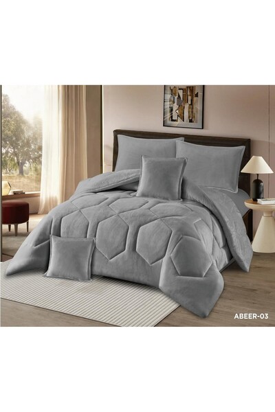 Red Rose Winter duvet cover set, single and a half size, made of velvet and f...