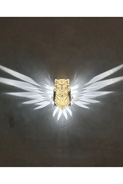 Atelye.store Baykuş Figürlü Gece Lambası | Güçlü LED Aydınlatmalı Dekoratif 3...