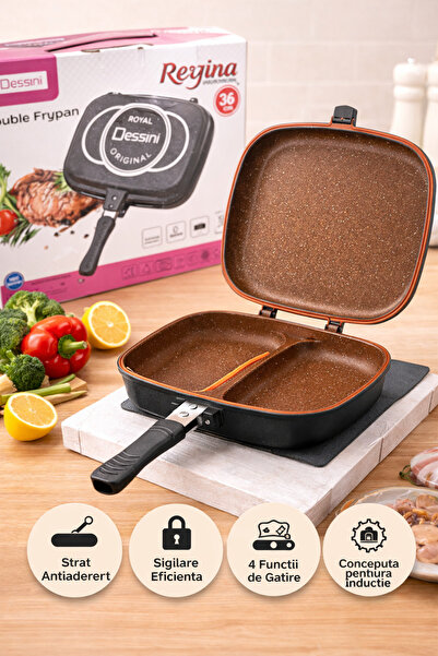 Otto Dessini Double Frying Pan 36 cm – Non-stick, For Induction