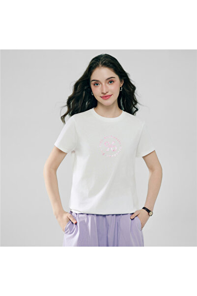 Giordano Women’s Cotton Crew Neck Printed Comfort Tee