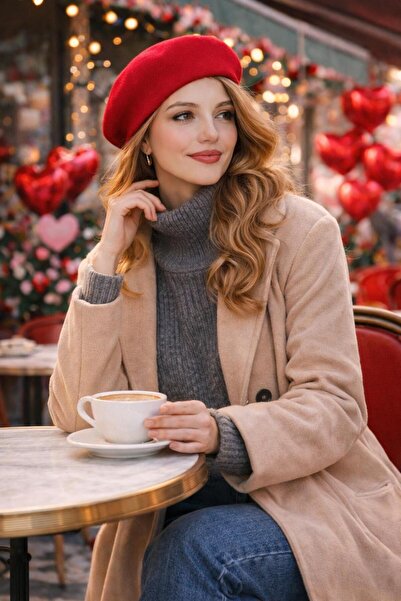 Wearflawless Sevgililer Günü Özel Seri Atkı ve Ressam Beresi Seti, Sevgililer Günü Hediyesi