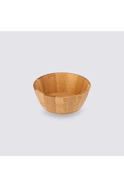 Generic Simply Smart Sustainable Round Bamboo Salad Bowl Brown 15 cm