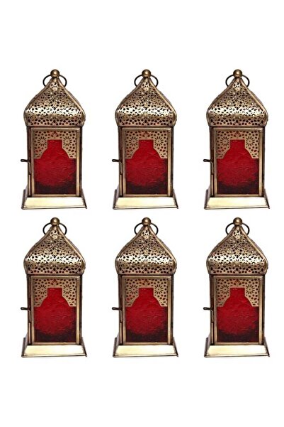 Generic Handmade Decorative Candle Holder Vintage Lantern, Iron 6PC