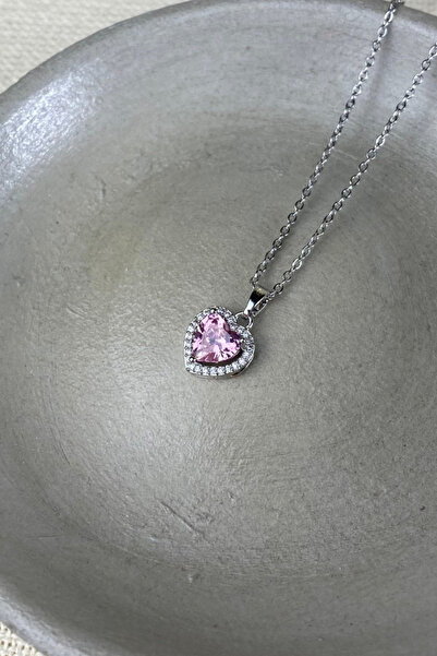 Brethils Valentine's Day Special Pndra Heart Necklace with Zircon Stone and R...