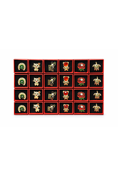 OEM Set of 24 martisoras in individual red boxes - Different models