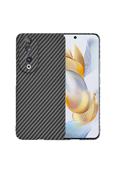 SKYDDAR INNOVATION Θήκη για Honor 90, υφή άνθρακα, Carbonite FiberShell, σετ ...