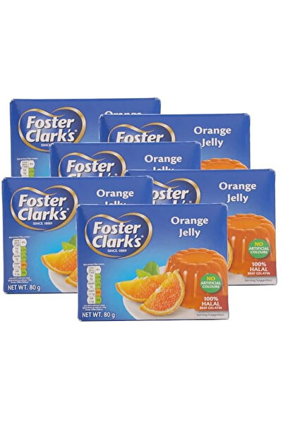 Foster Clarks Foster Clark's Orange Jelly Dessert, 80 gm × 6