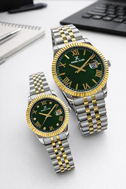 Daniel Klein Couple Lover Watch Steel Bracelet Steel Cord 3 Atm Water Resista...