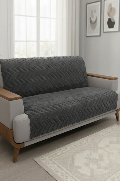 eco concept Astra Embossed Soft Fleece Sofa Cover Multi-Purpose Sofa Shawl wi...
