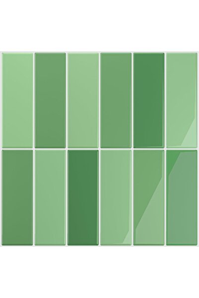 VEELIKE Set de 12 autocolante 3D autoadezive pentru perete, vinil lucios, ver...