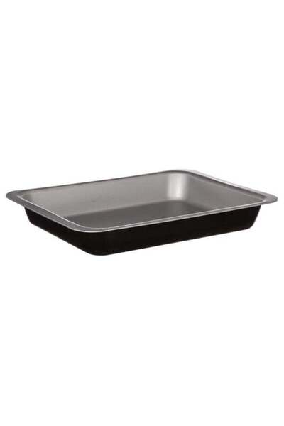 Generic Simply Smart Signature Rectangular Metal Baking Dish Black and Silver...