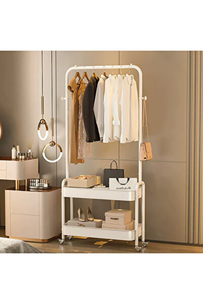 Viyogo Преносима закачалка и стойка за дрехи от въглеродна стомана, 159 x 67 ...