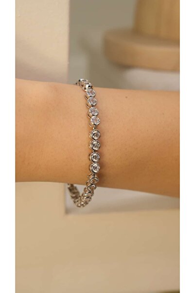 Jerie Silver Round Montür Waterway Bracelet